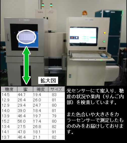 光センサー選果機